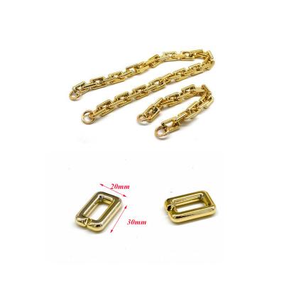 China Fashion factory price chain wholesale plastic acrylic gold plating acrylic chain link chain for bag handle accessories for sale