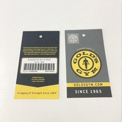 China Factory Price Eco - Friendly Apparel Hang Tag Product Label Eco - Friendly Full Color Printing Glossy Finish Label for sale