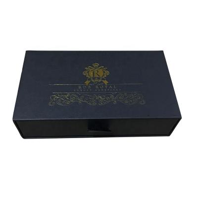 China Recyclable Custom Large Black Magnetic Deep Lid Magnetic Paper Closure Gift Boxes Packaging Boxes With Logo for sale