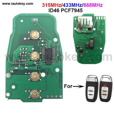 China Smart Remote Car Key PCB For Audi A4/S4/A5/S5/Q5 2007 2008 2009 2010 2011 2012 2013 2014 2015 2016 Car Alarms A4/S4/A5/S5/Q5 for sale