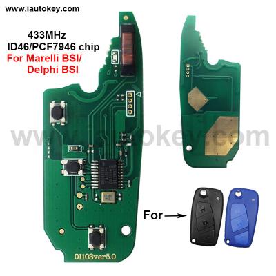 China Car Remote Key Board For Fiat Fiorino Qubo Panda EVO PCF7946 Chip 433 MHz For Delphi BSI Alarm Fiorino Qubo Panda EVO / Marelli Car for sale