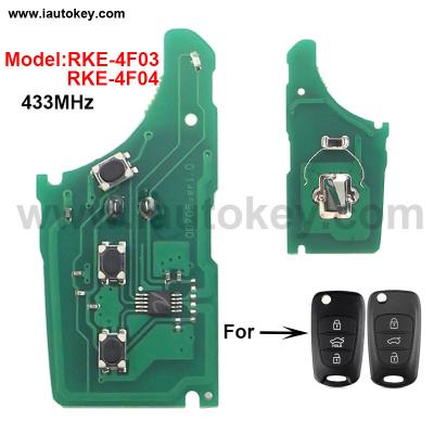 China Car Remote Control Main Electronic Board for K1A RKE-4F03 or RKE-4F04 CE Vehicle Alarm Car Control Alarm RKE-4F03/RKE-4F04 433-EU-TP 433MHz for sale