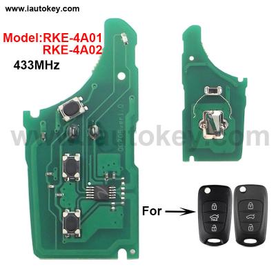 China Car Remote Main Electronic Board for K1A RKE-4A01 or RKE-4A02 CE Control FOB Alarm SRKE-4A01/RKE-4A02 433-EU-TP 433MHz for sale