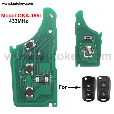 China Car Remote Control Main Board For K1A OKA-185T Vehicle Alarm 433MHz Transmitter Set 433-EU-TP CE 0682 Car Alarm OKA-185T for sale