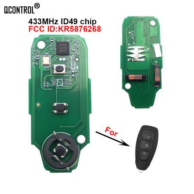 China Car Remote Key Board For F0rd fiesta Kuga 2016 2017 2018 KR5876268 ID49 Chip 433MHz Replacement Promixity Smart Card For Two 451 for sale