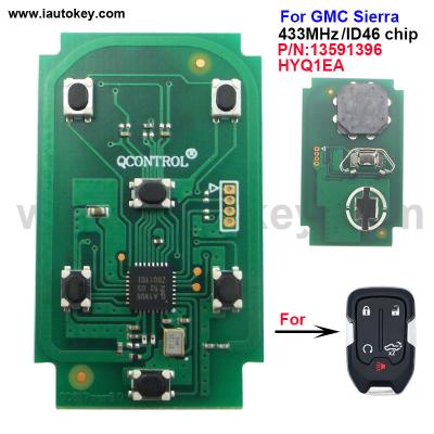 China Car Remote Key Board For G-MC Sierra 1500 2500 3500 2019 2020, 5 Buttons FOB - FCC ID: HYQ1EA P/N: 13591396 Car Alarm P/N: 13591396 for sale