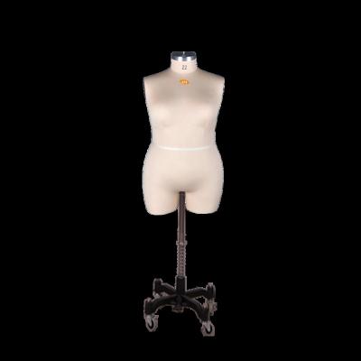 China Other Hot Sale Female Half Body Mannequin US Size 22 With Stand Base Fiberglass Made Mannequin for sale