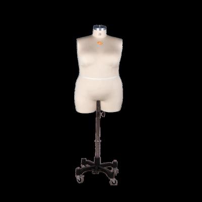 China Other Hot Sale Female Half Body Mannequin US Size 26 With Stand Base Fiberglass Made Mannequin for sale