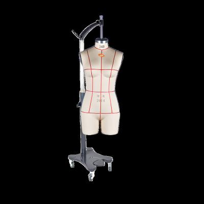 China Other Hot Sale Female Torso Mannequin Full Body SIZE 34B White Body Stand With Scalable Lines Fiberglass Made Feature Material for sale