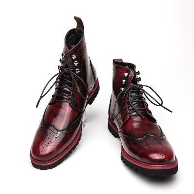 China Autumn Men Leather Boots Casual Durable Martin Boots Men Breathable Comfortable for sale