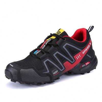 China New Wholesale Quality PVC Couple Anti-Slip Mountaineering Shoes Outdoor Boots Hunting Trekking Sneakers Waterproof Hiking Shoes for sale