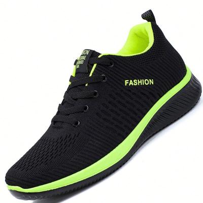 China 2021 New Model Knitting Mesh Wholesale Cheap Footwear Men Durable Sport Shoes Lightweight Running Sneakers for sale