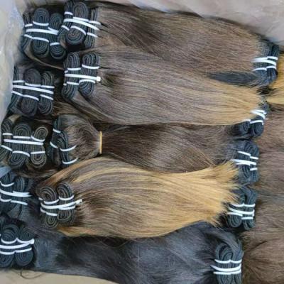 China Free Shipping Straight Brazilian Remy Hair Extensions Natural , Letsfly Bundles 9A Grade Hair Silky Straight Wave Mix Brown Colors Hair Weave for sale