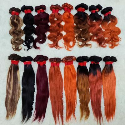 China Body Wave New Hot Sale Colored Hair Bundles Super Quality Silky Straight Weaves 100% Hair Body Wave Hair Bundles For Women for sale