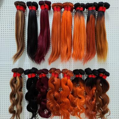 China Letsfly 18inch Silky Straight Wave Color Hair Extensions Remy Human Hair Bundles 4PCs/lot Nice Quality Body Wave Weave Free Shipping for sale