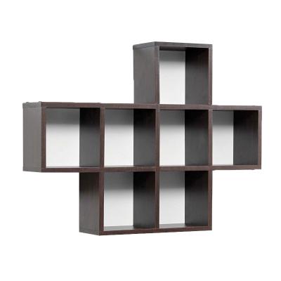 China Custom Colored Combinable Storage Assembly Furniture Wooden Square Cube Wall Shelf for sale