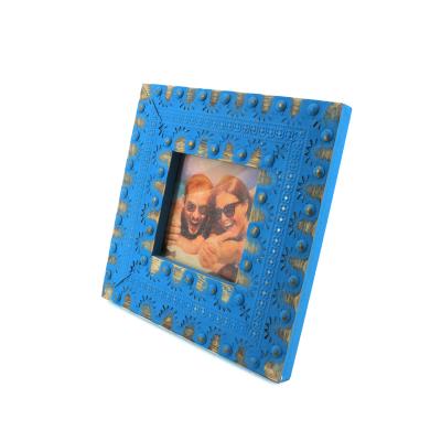 China Home Decoration Hot Selling Craft Photo Frame Wooden Texture Square Fashion Photo Frame for sale