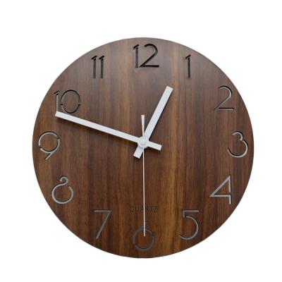 China Custom Antique Style Home Laser Cut Wooden Decorative Round Wall Clocks for sale