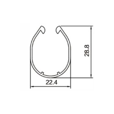 China Blind Component And Accessory Bottom Window Shade Spring Roller Rail YB-ZPJ255 for sale