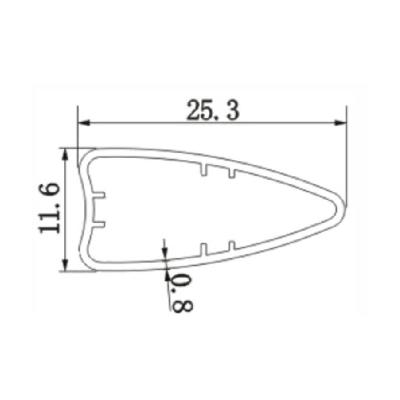 China Aluminum Curtain Track Bottom Rails YB-ZPJ160 for sale