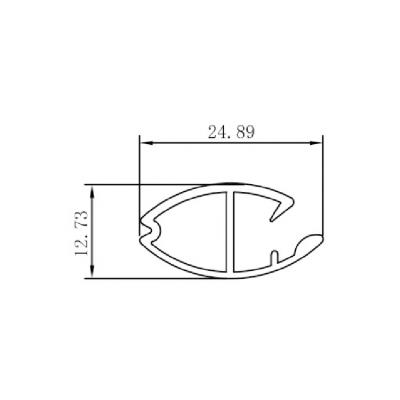 China Aluminum Curtain Bottom Rail for Roller Blind YB-BPJ200 for sale