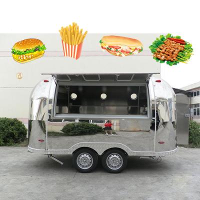 China Australian standard airstream food truck airstream food van vegetable processing factory airstream food trailer trailer for sale