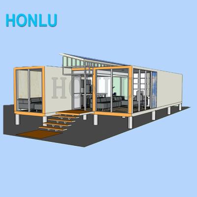 China New Design Modern Container House With Bathroom And Kitchen Fabricated Shipping Container House for sale