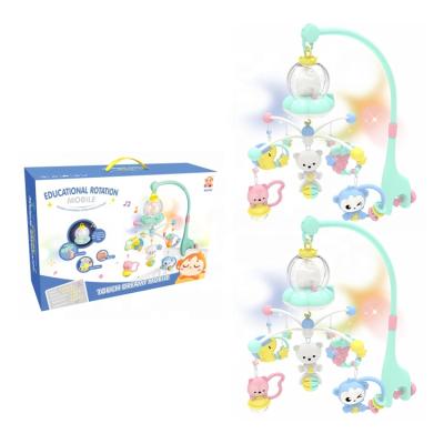 China Online Selling Musical Rattle Baby Crib Plastic Animal Mobile Toys Smile Crib Pendant Toy Baby Bell Toy for sale