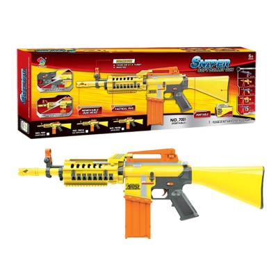 China Toy Factory Kids Electronic Snaiper Submachine Gun Bullet Toy Hot Selling Electric Soft Gun for sale