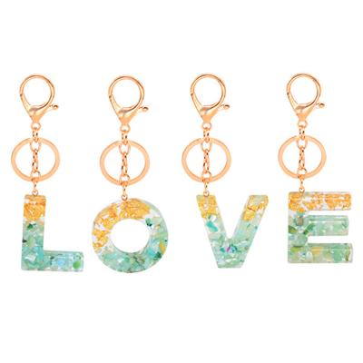 China A-Z Acrylic Material Keychain 2021 Environmentally Friendly Fashion Key Chain Cute Initial M Letter Bling Key Chains Bag Charm Premium Key Chain For Women for sale