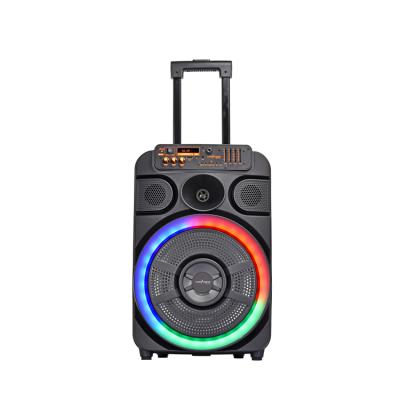 China AirPlay New Arrival 12 Inch Remote Control Cart Battery Operated Plastic Speakers With Mic for sale