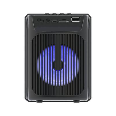 China No Factory Direct Supply Good Quality Zqs1309 3Inch Led Colorful Lights Black Wireless Speakers Portable for sale