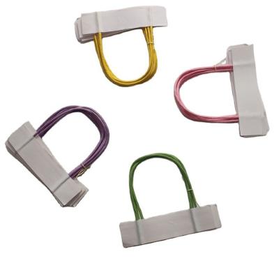 China Eco-friendly Free Samples Multi-colored Twisted Paper Ropes Handles for Paper Carrier Bags for sale