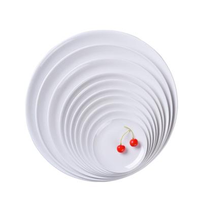 China Wholesale Viable White Plastic White Logo Plate Dishes Wholesale Melamine Dish Restaurant Melamine Dinner Plate Serving Serving Oval Buffet Dish for sale