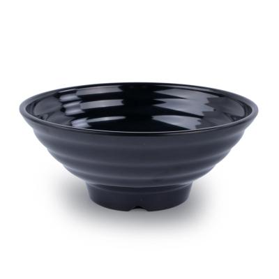 China Viable Hot Selling Ramen Cuenco Noodle Pasta Serving Bowls, Japanese Black Melamine Ramen Bowls Set for sale