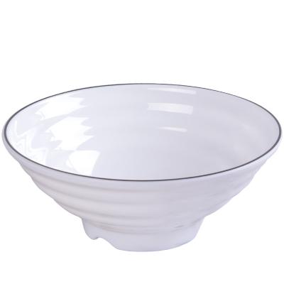 China Disposable hot sale melamine with rim black fruit ramen serving bowl sets for home and restaurant for sale