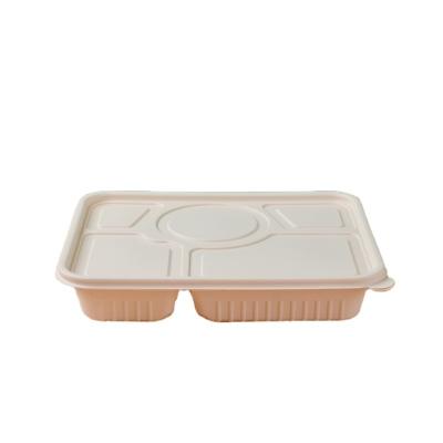 China Disposable Disposable Takeaway Container Cornstarch Microwavable Biodegradable Bowl With Lid Bio Degradable Food Packaging for sale