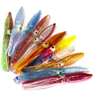 China Wholesale Mix Multi Color Soft Artificial Lure Octopus Bait Lure Ocean Squid Deep Sea Color 8cm Soft Fishing Lure 8cm Stock 8cm for sale