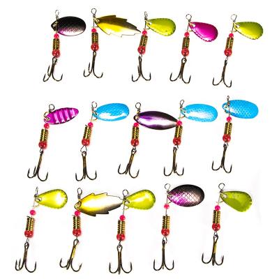 China 18pcs/lot fishing wobbler metal bait spinnerbait artificial free fishing spinner spinner 2.5-4g with Eva box IA2071300018 for sale