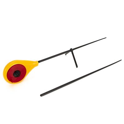 China New Arrival Plastic Ice Fishing Rod Winter Fishing Rod Combo Yellow Combo Tip Up Ice Fishing Rod for sale