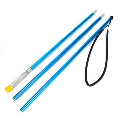 China Hot Selling Blue Aluminum Portable 3pcs Fishing Fork Convenient And Durable Australia Spear Fishing Pole Fish Spear Fork for sale