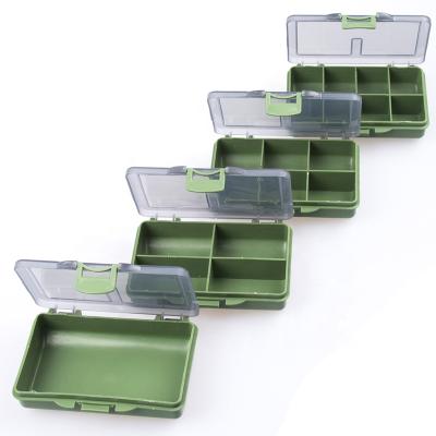 China PE Fast Delivery Transparent Plastic Fishing Tackle Box Green Fish Storage Box Bait Accessories Tool Box for sale