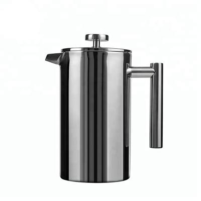 China 2018 Sustainable Double Wall Stainless Steel French Press Coffee Maker, Coffee Plunger, Tea Maker for sale