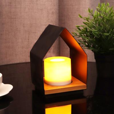 China Popular Garden Amazon New Product Bedroom Decoration Gift Cavity LED Candle Light Metal Party Garden Light for sale