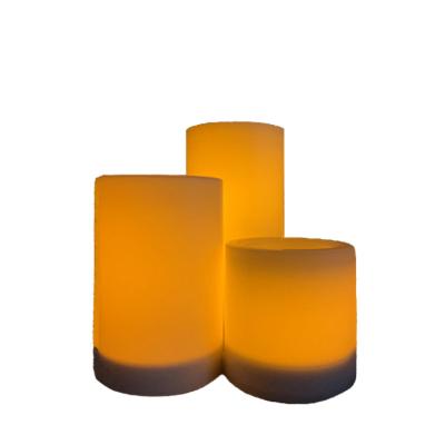 China Romantic Decorative Minimalist COC CCE Christmas Candle Light LED Plastic Solar Garden Light for sale