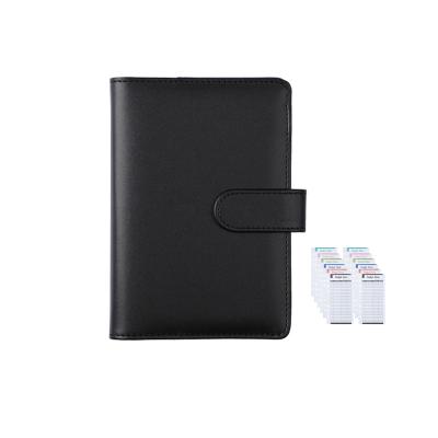 China Factory direct sale 2022 magnetic binder A6 PU leather pvc pockets 12pcs cash envelope 12 sheet budget binder for sale