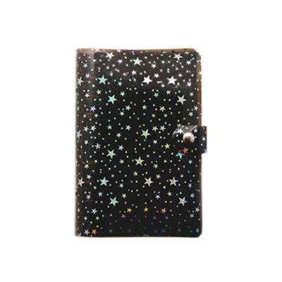 China Custom Wholesale Mobile Clear Plastic Folder Printed Office Folder Ring Notebook Planner Plastic Document A6 Sheets PVC Budget Binder Cover for sale