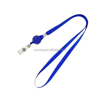 China Healthcare Institute Custom Multi Color Polyester Woven ID Card Lanyard Easy Pull Buckle Lanyard for sale