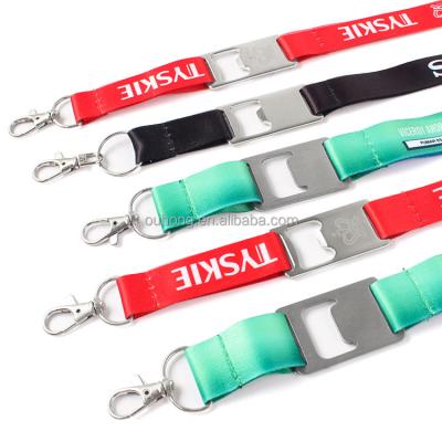 China Hotel and Resort Customized Designer Lanyards Bottle Opener Lanyard Competitive Price Full Color Printing for sale