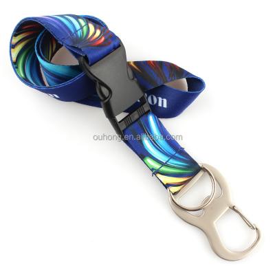 China 2022 Hotel and resort factory direct supply bottle opener lanyard ID card holder lanyard for sale